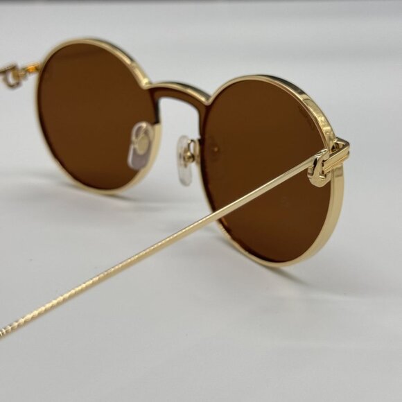 NEW CARTIER CT0274S 002 CARTIER GOLD/BROWN TITANIUM WOMEN CARTIER SUNGLASSES - Picture 10 of 15
